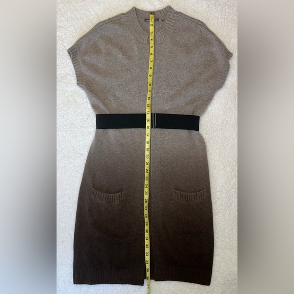 Vince Ombré Brown Open Front Duster Alpaca Wool Cashmere Cardigan XS - Picture 5 of 6